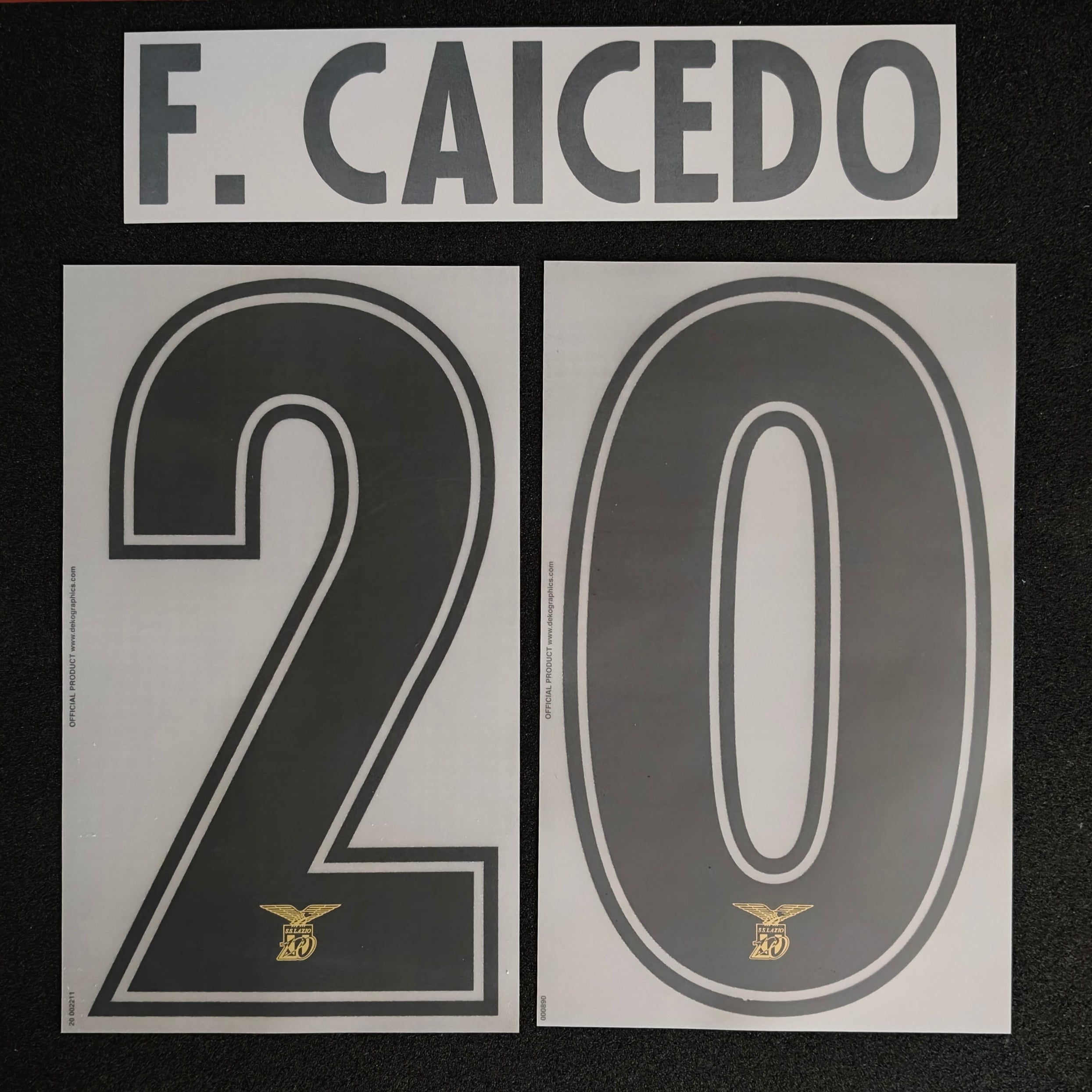 F. Caicedo nameset SS Lazio 120 anni